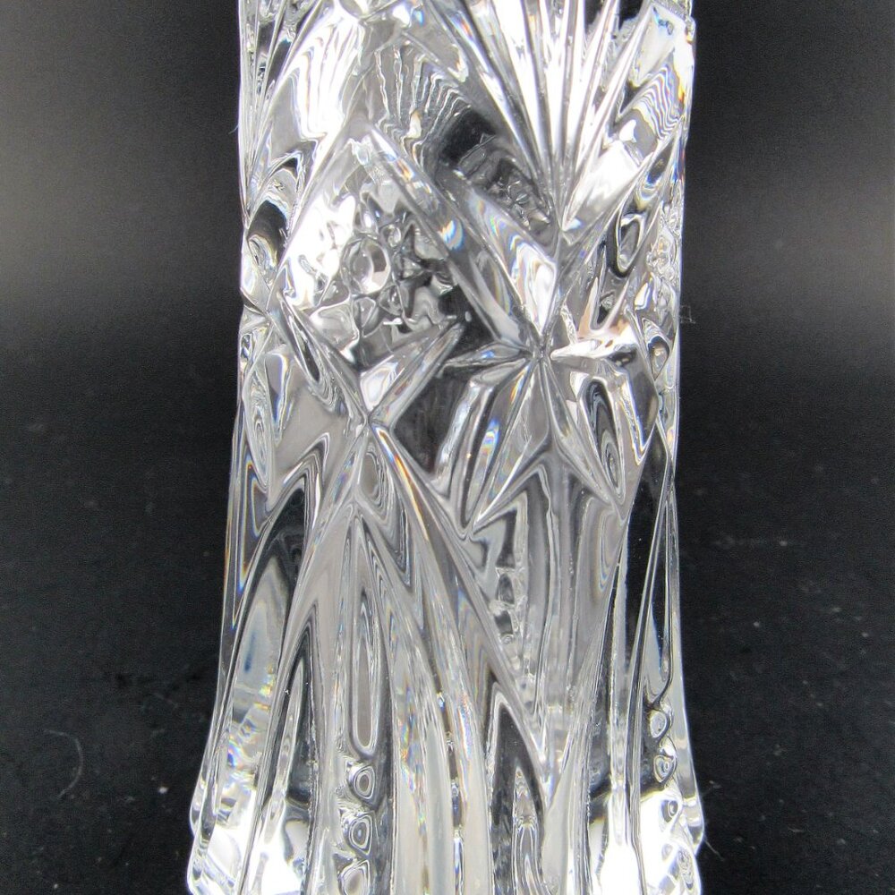 VINTAGE CRYSTAL GLASS SALT & PEPPER SHAKERS SET (E36) - Picture 5 of 8